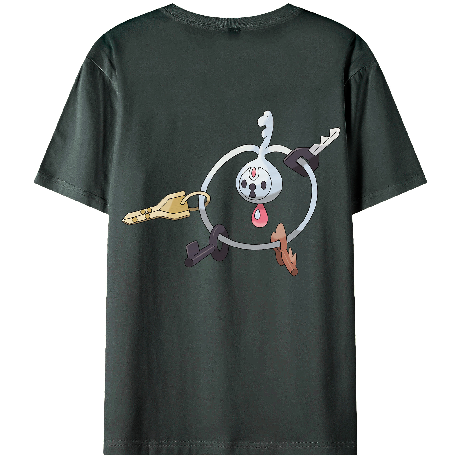 （画像用） ポケットモンスター Pokémon 綿100％ メンズ半袖Tシャツ（バックプリント） 通気性